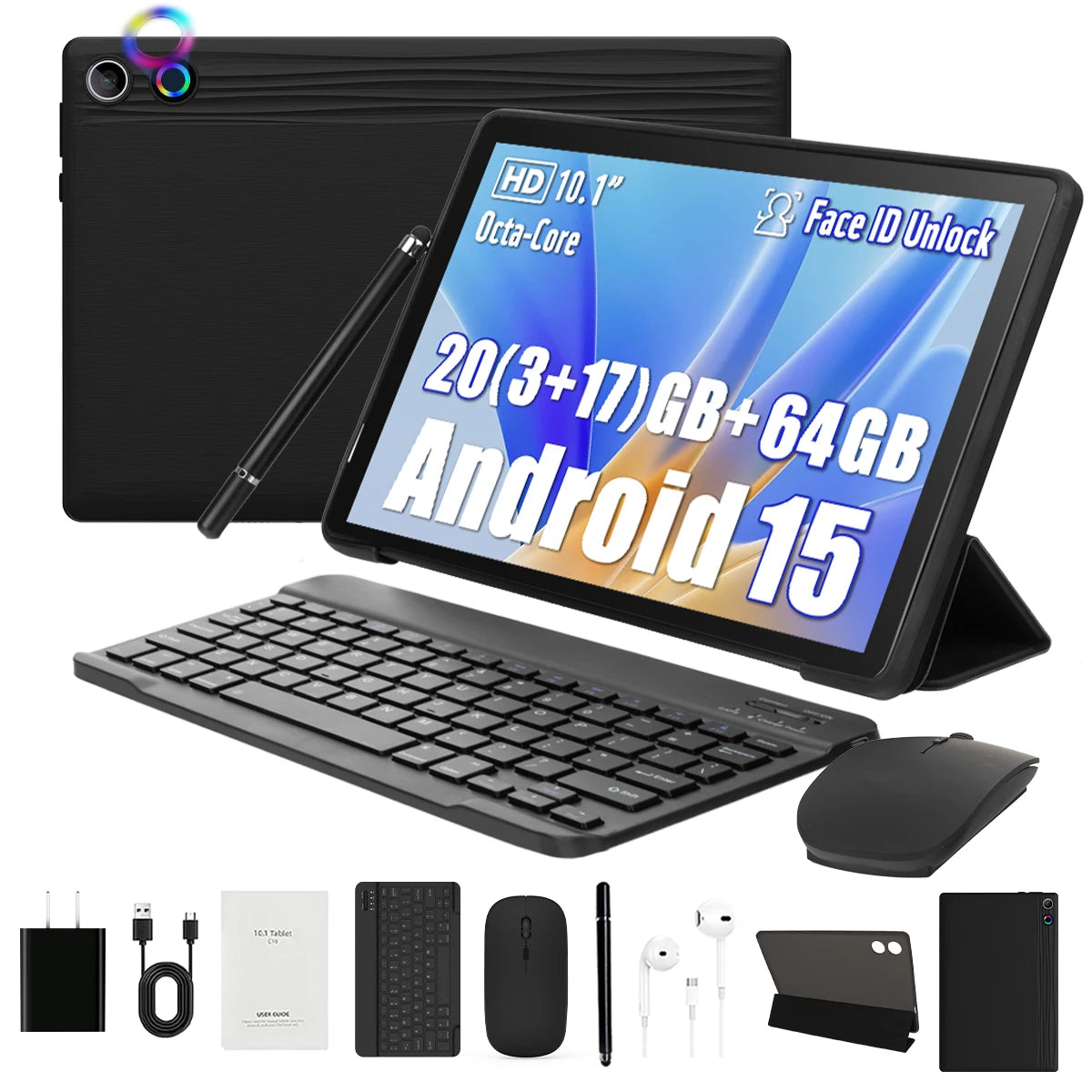 2026 Android 15 10-Inch Tablet – Full Productivity &amp; Entertainment Set (20GB RAM + Accessories Included)
