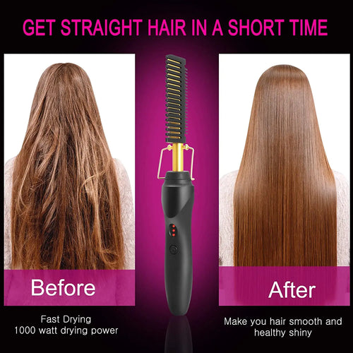 2-in-1 Hot Comb Hair Straightener