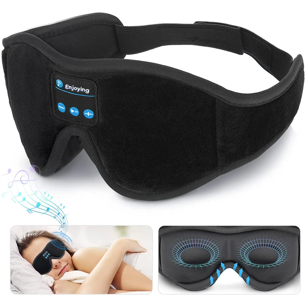 Bluetooth Sleep Headphones Eye Mask – Comfort, Music &amp; Deep Sleep