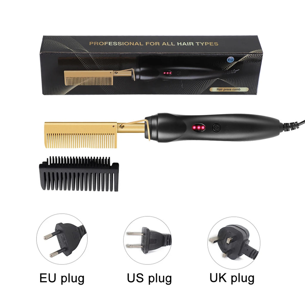 2-in-1 Hot Comb Hair Straightener