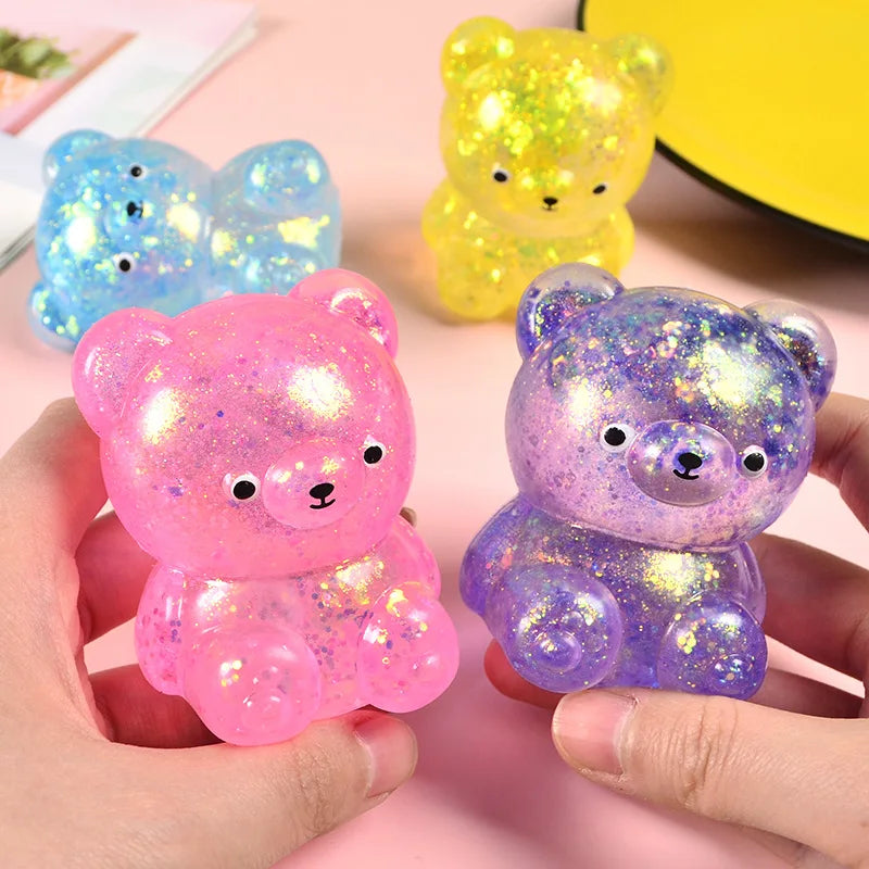 Glitter Gummy Bear Squishy™ Stress Relief Toy