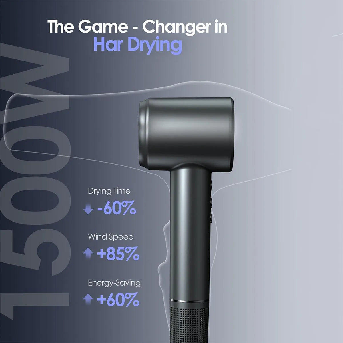 Professional Ionic Hair Dryer – 120,000RPM High-Speed Brushless Blow Dryer