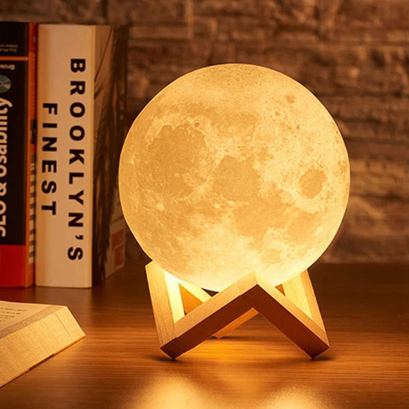 3D Moon LED Book Light – Galaxy Night Lamp for Bedroom &amp; Gift
