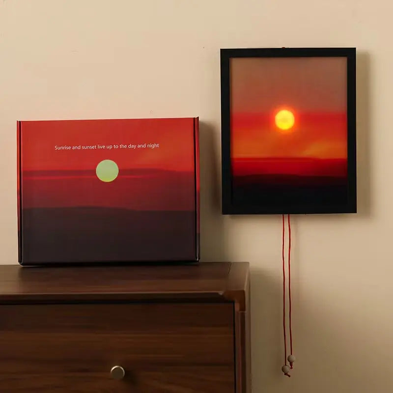 Kinetic Sunset Sunrise Wall Lamp – Moving Ambient Light for Cozy Spaces