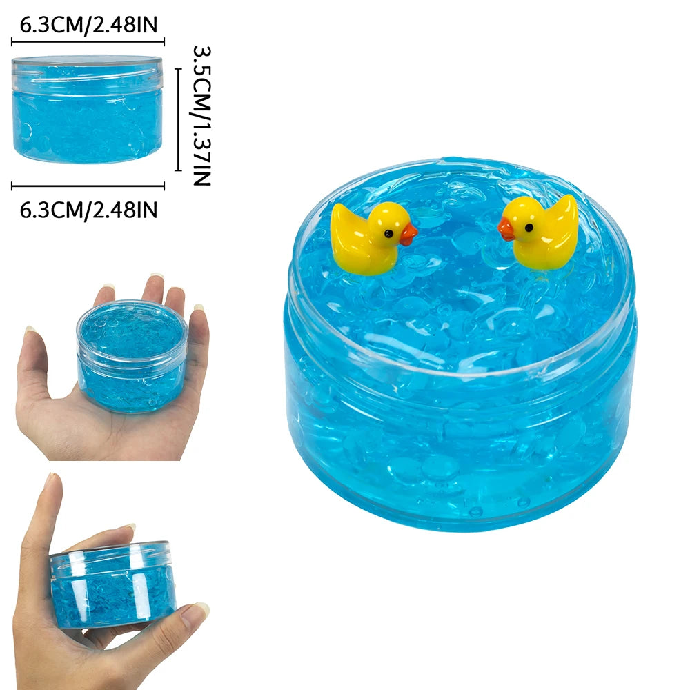 Duck Crunch Crystal Slime™ – Clear Beads Sensory Slime