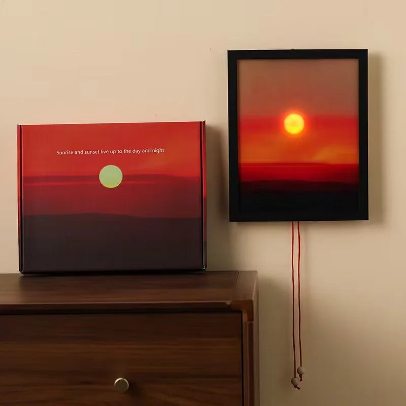 Kinetic Sunset Sunrise Wall Lamp – Moving Ambient Light for Cozy Spaces