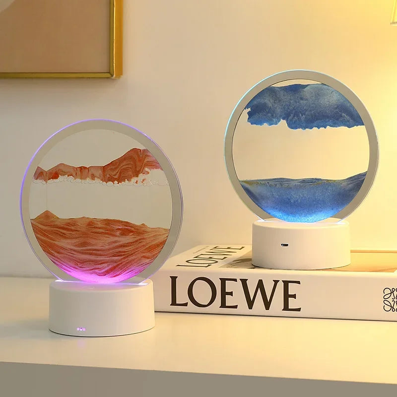 LED RGB Moving Sandscape Lamp – Product Description