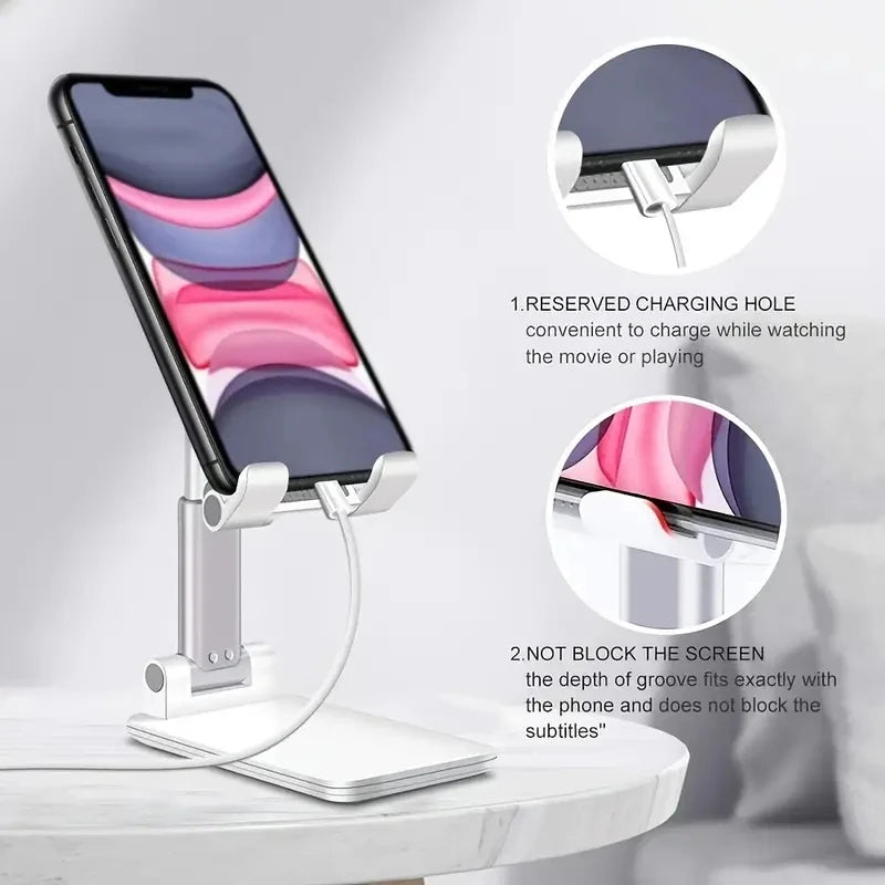Adjustable Desk Phone & Tablet Stand – Hands-Free Viewing Anywhere