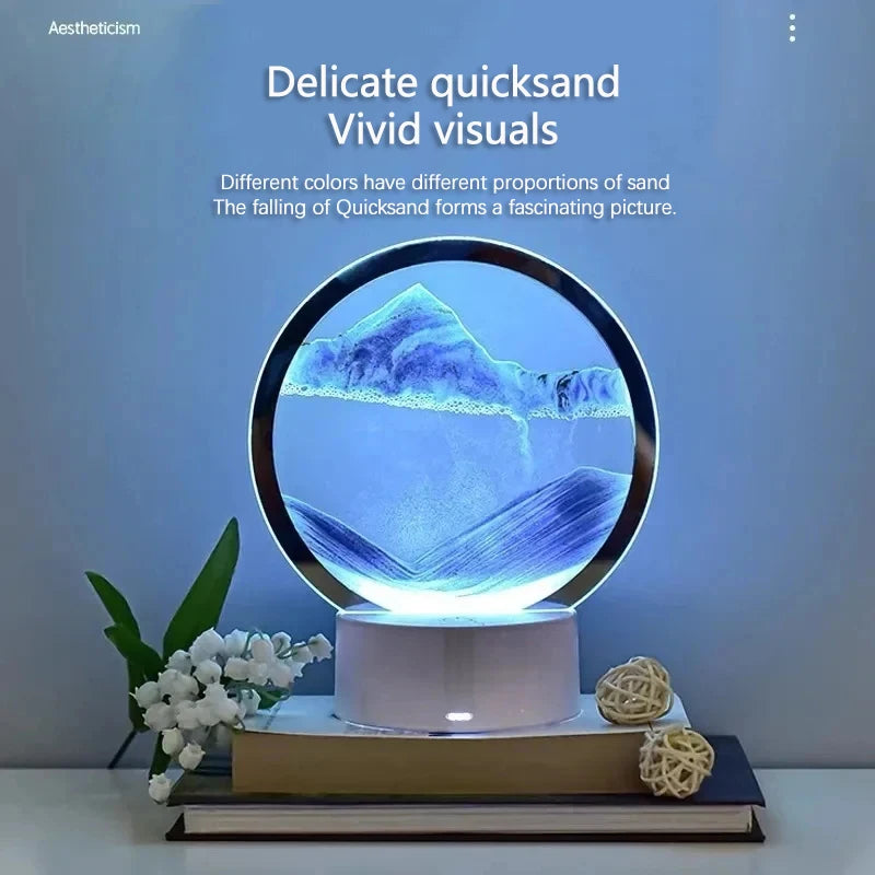 LED RGB Moving Sandscape Lamp – Product Description