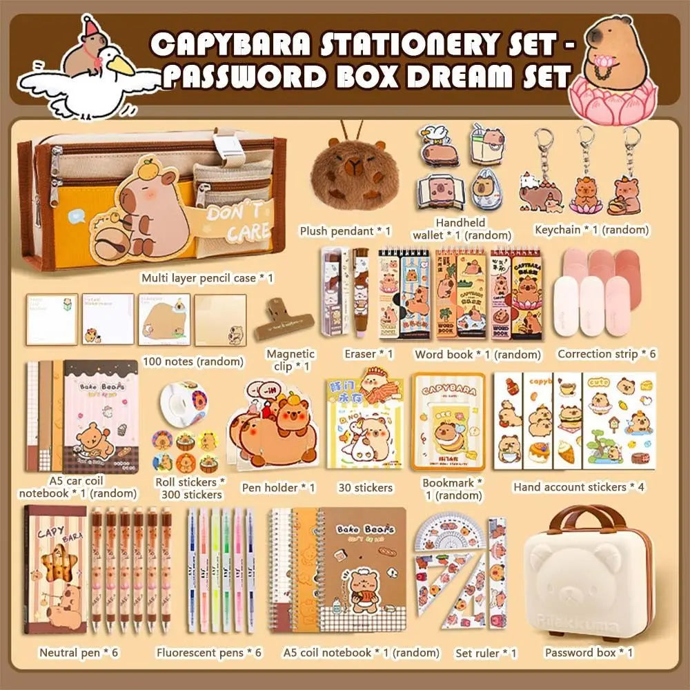 Capybara Stationery Gift Set™ – Complete Back-to-School Kit