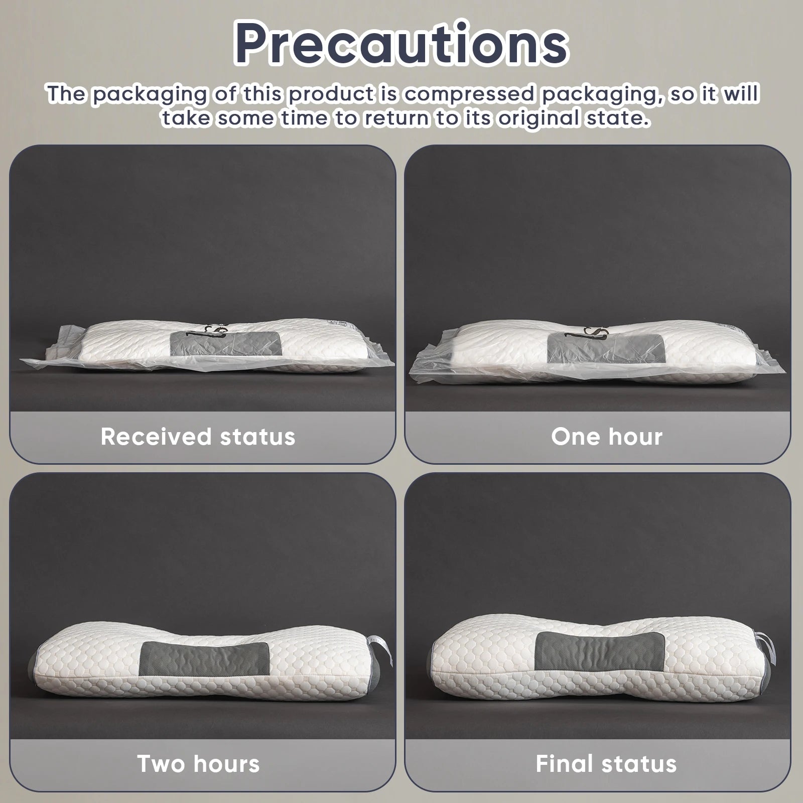 2-Pack Ergonomic Neck Support Pillows – Orthopedic Contour Sleeping Pillows