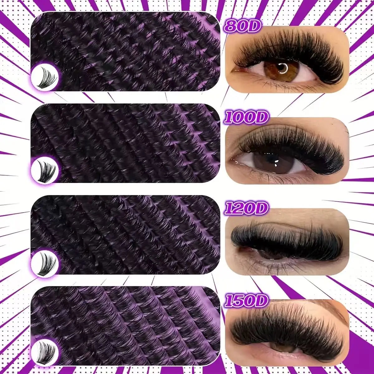 DIY Lash Extension Kit™ – Wispy Cluster Lashes with Bond & ; Seal
