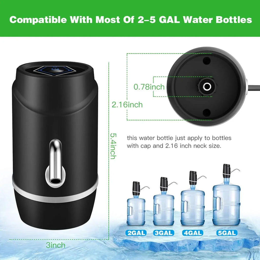Portable Electric Water Bottle Pump Dispenser