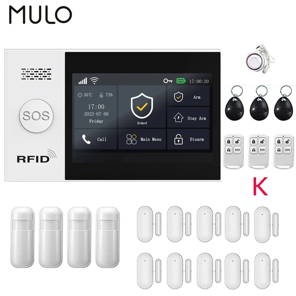 Smart Home Security Alarm System – 4G GSM WiFi Wireless Burglar Protection Kit