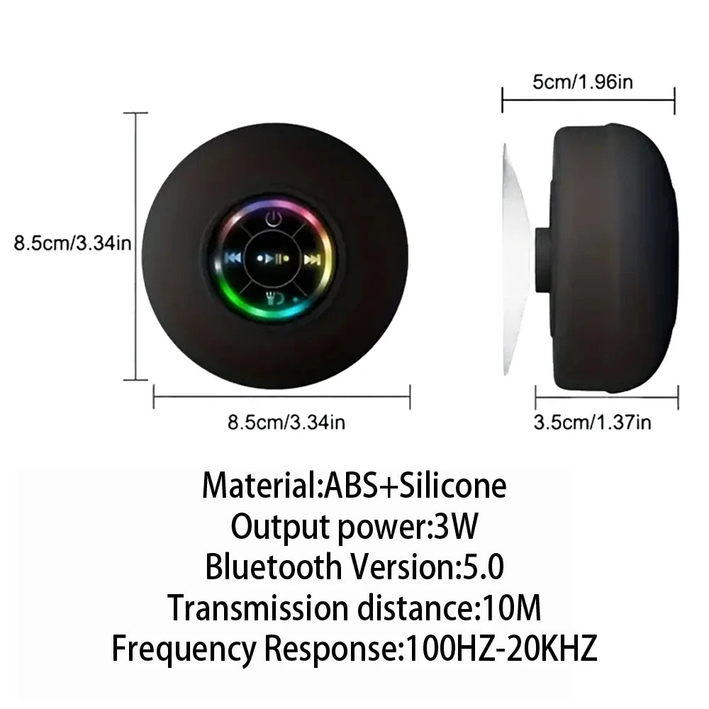 Portable Waterproof Bluetooth Speaker with Suction Cup – Music Anywhere