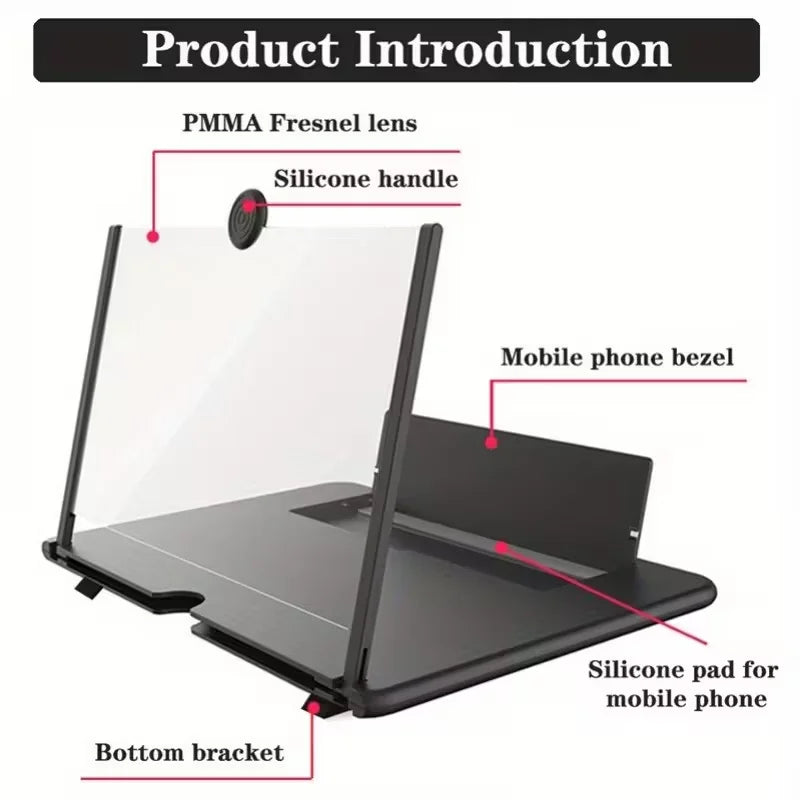 HD Phone Screen Amplifier – Portable Movie &amp; Gaming Screen Magnifier