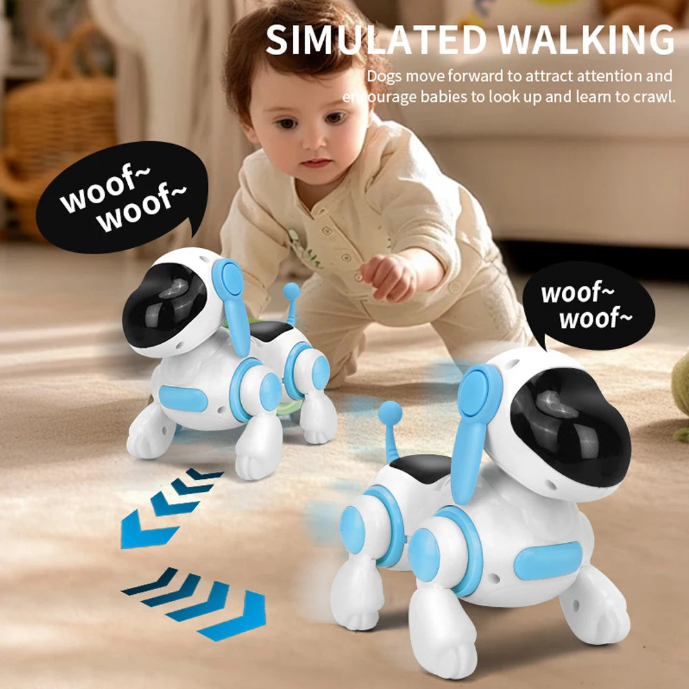 Smart Interactive Robotic Dog – Walking, Sound &amp; Educational Toy