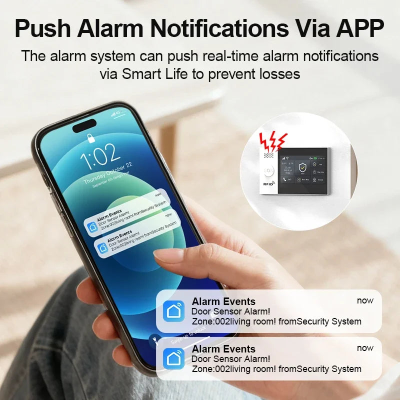 Smart Home Security Alarm System – 4G GSM WiFi Wireless Burglar Protection Kit