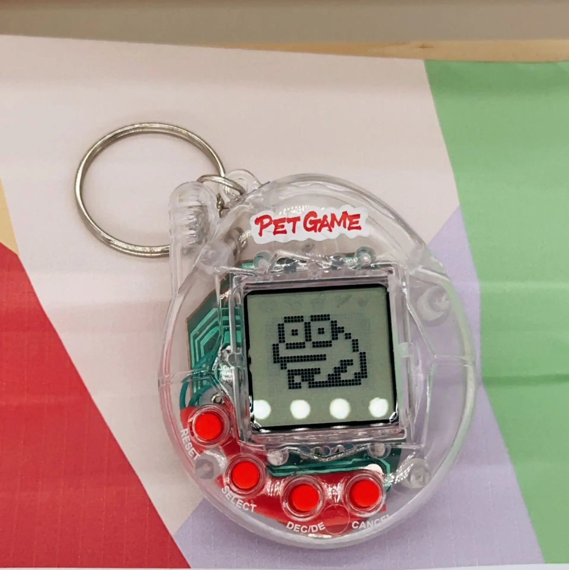 168-in-1 Virtual Electronic Pet Keychain – Nostalgic Retro Pixel Game Toy