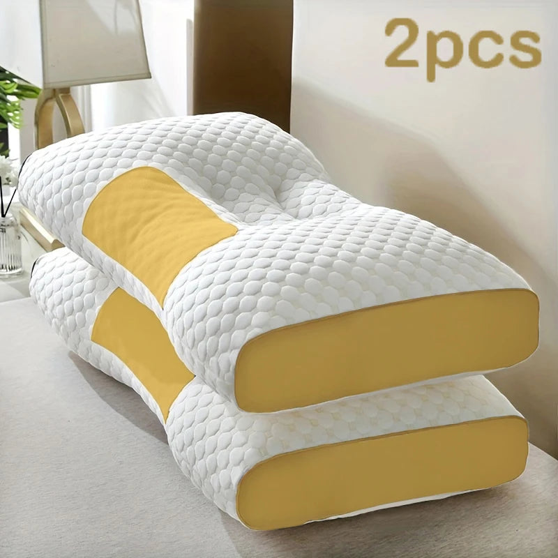 2-Pack Ergonomic Neck Support Pillows – Orthopedic Contour Sleeping Pillows