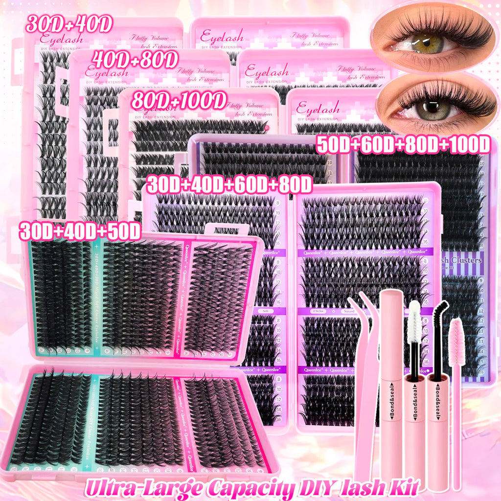 DIY Lash Extension Kit™ – Wispy Cluster Lashes with Bond & ; Seal
