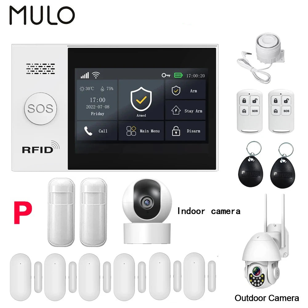 Smart Home Security Alarm System – 4G GSM WiFi Wireless Burglar Protection Kit