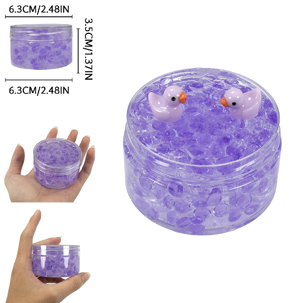Duck Crunch Crystal Slime™ – Clear Beads Sensory Slime