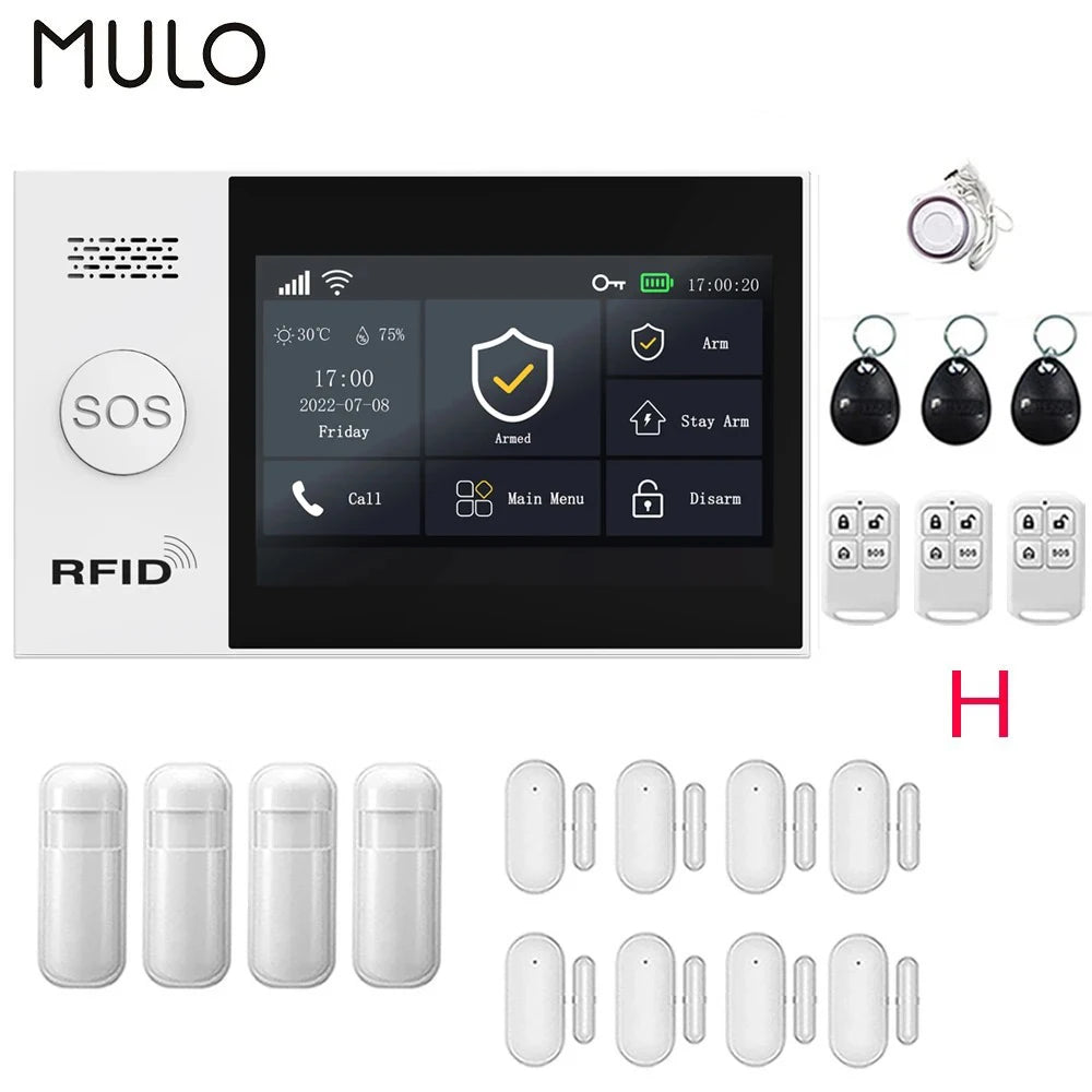 Smart Home Security Alarm System – 4G GSM WiFi Wireless Burglar Protection Kit