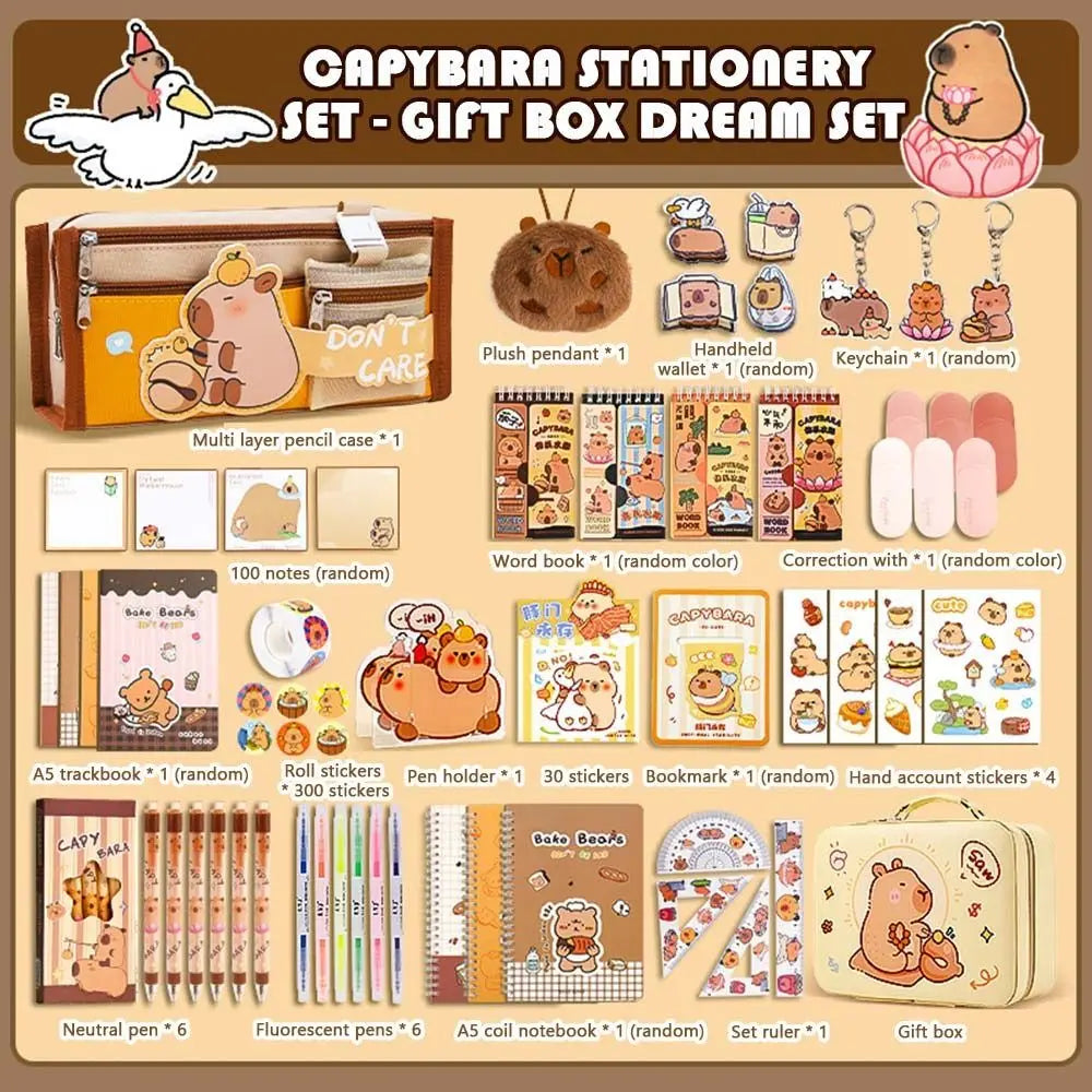 Capybara Stationery Gift Set™ – Complete Back-to-School Kit