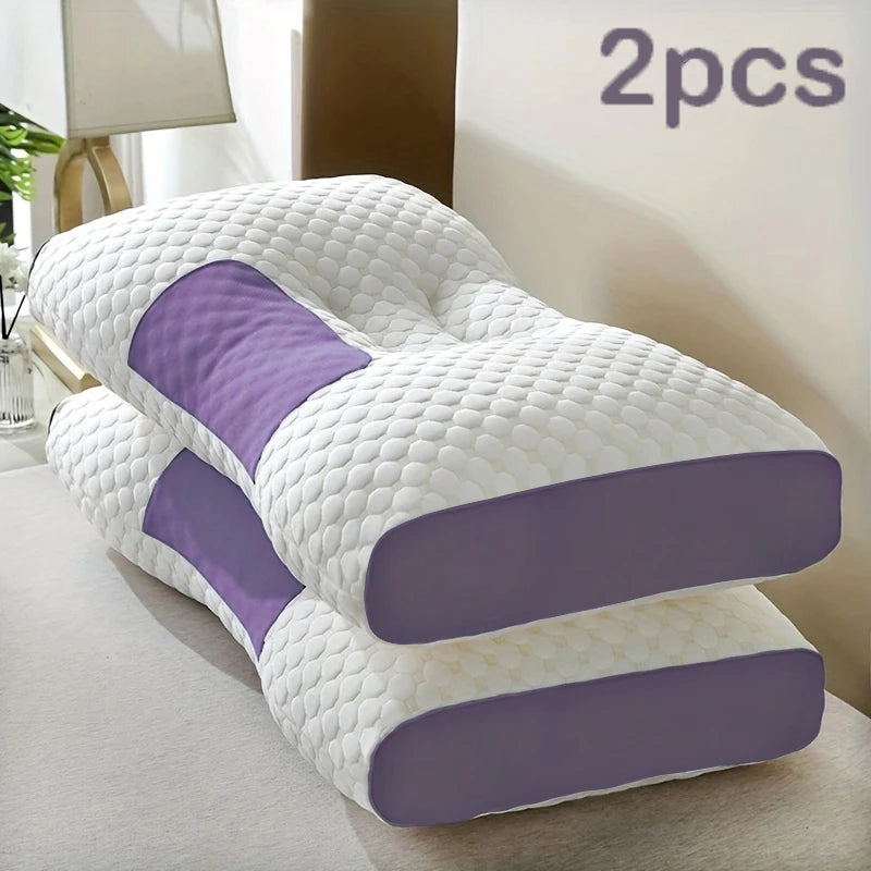 2-Pack Ergonomic Neck Support Pillows – Orthopedic Contour Sleeping Pillows
