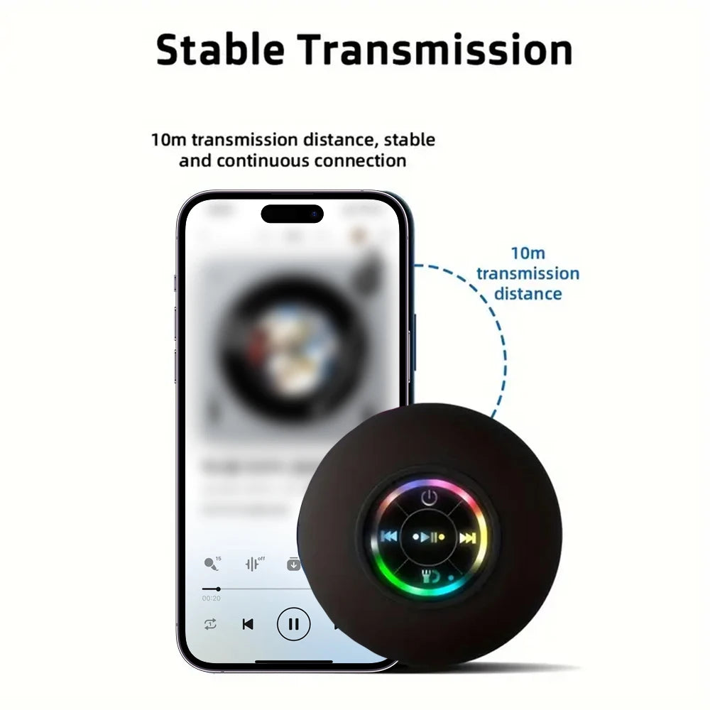 Portable Waterproof Bluetooth Speaker with Suction Cup – Music Anywhere