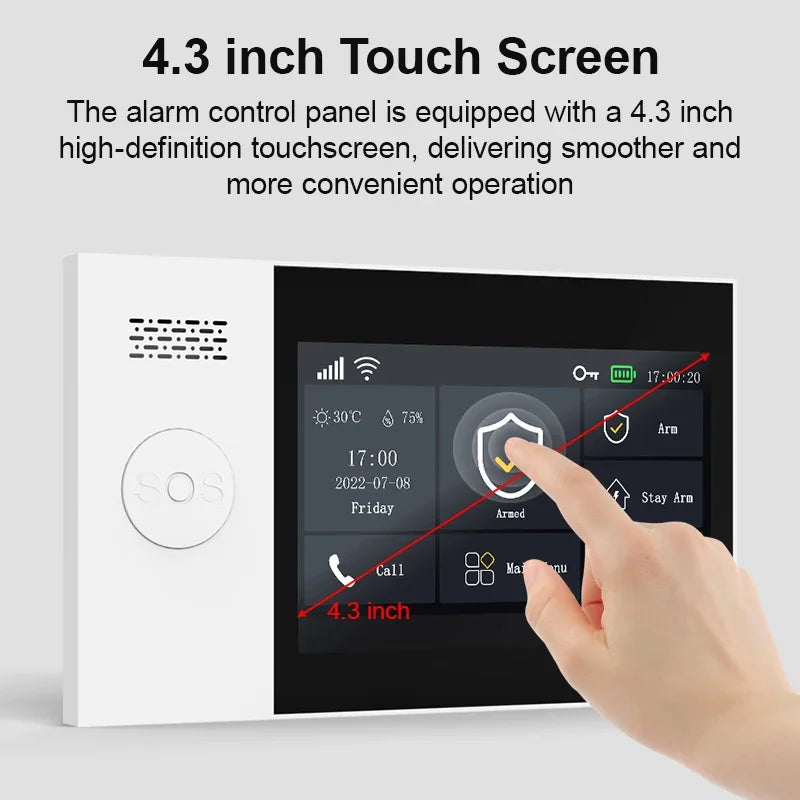 Smart Home Security Alarm System – 4G GSM WiFi Wireless Burglar Protection Kit