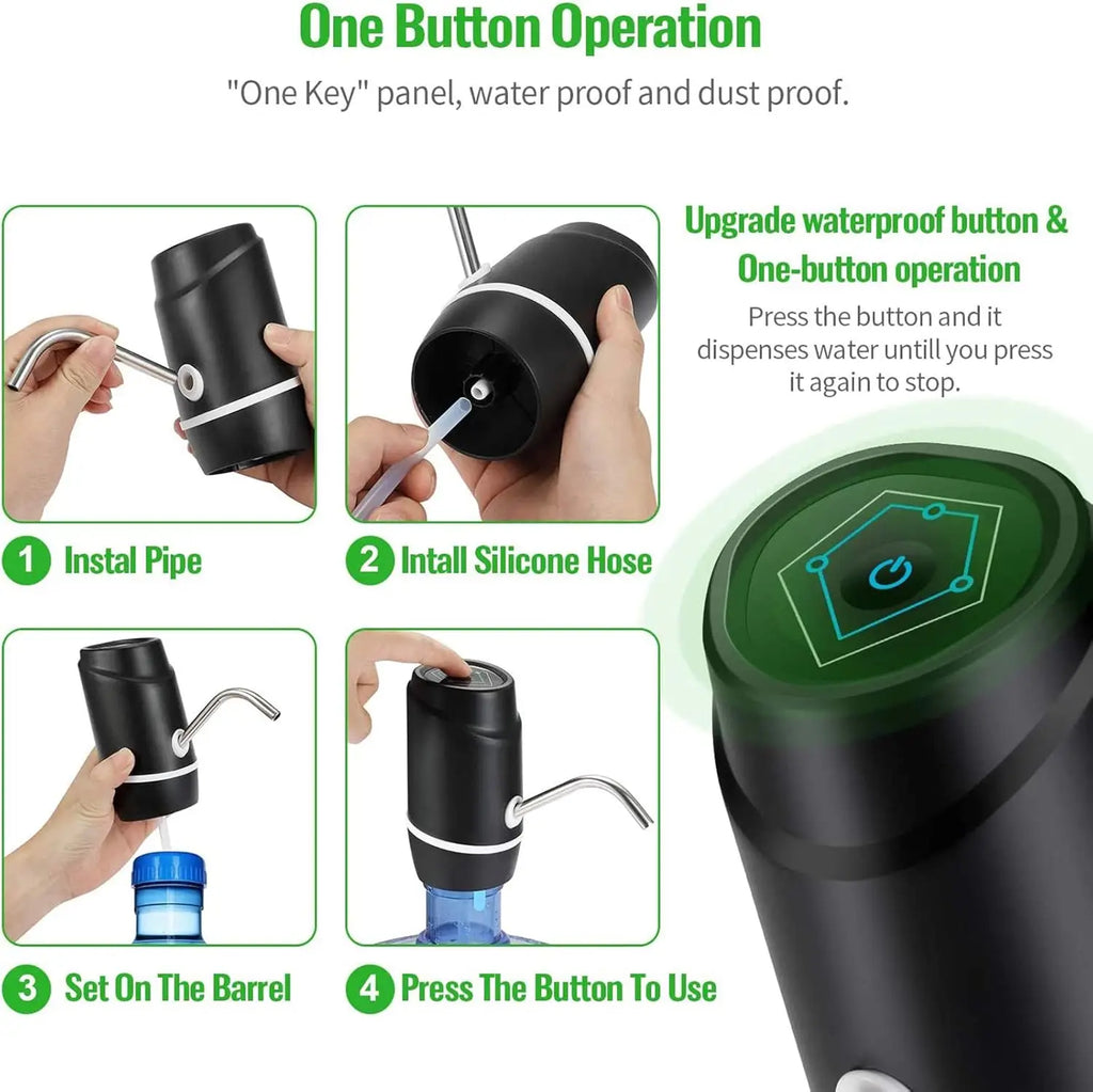 Portable Electric Water Bottle Pump Dispenser