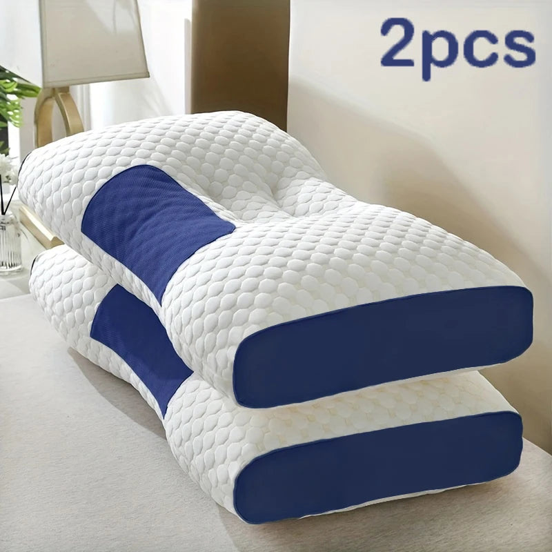 2-Pack Ergonomic Neck Support Pillows – Orthopedic Contour Sleeping Pillows