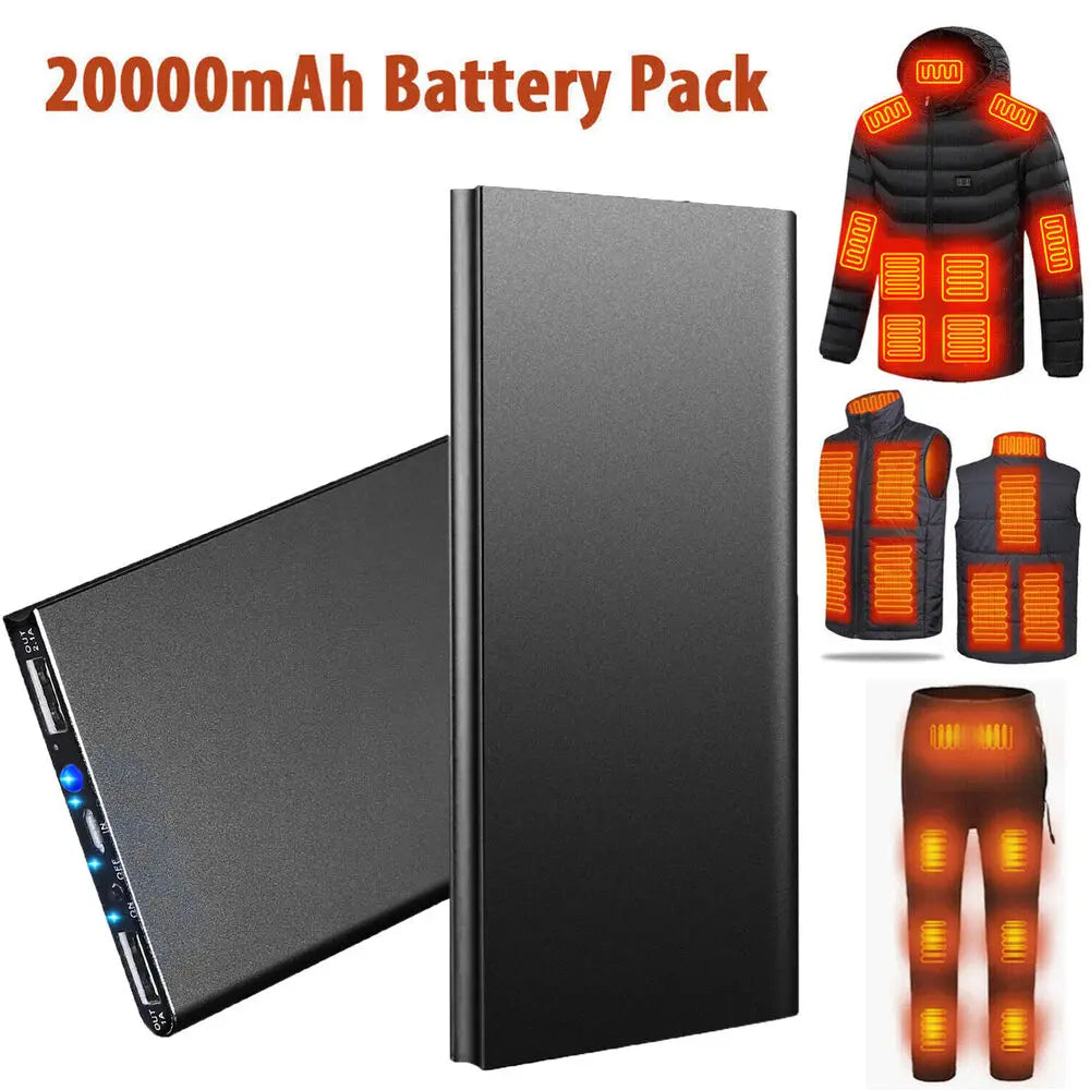 20000mAh Portable Power Bank – Fast Charging with Built-In Flashlight