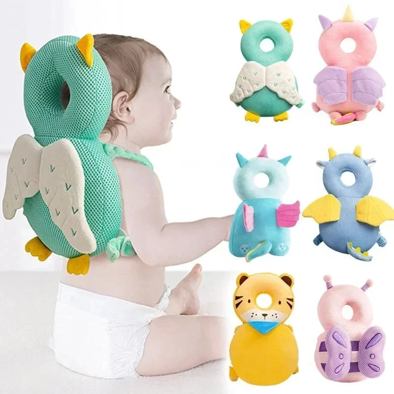 Toddler Baby Head Protector Safety Pad Cushion – Anti-Fall Cartoon Backpack Pillow (1-3 Years)