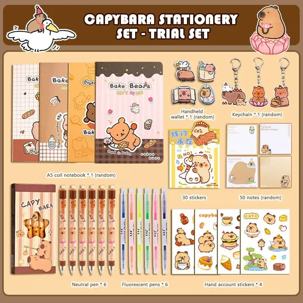 Capybara Stationery Gift Set™ – Complete Back-to-School Kit