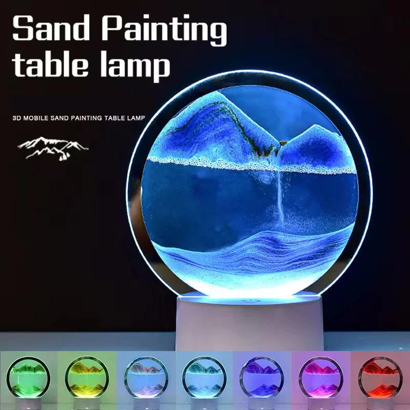 LED RGB Moving Sandscape Lamp – Product Description