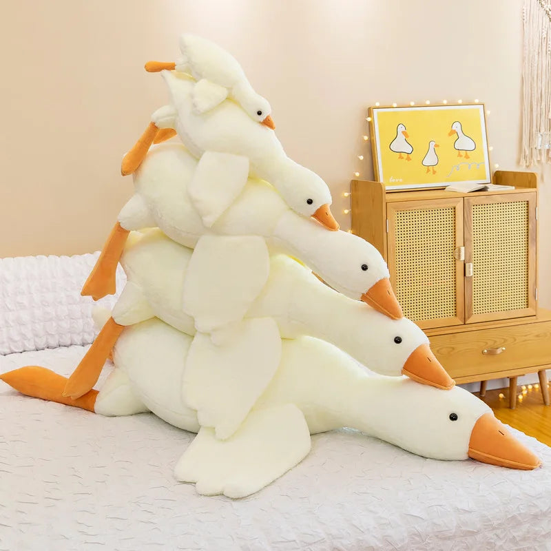 Funny Goose Plush Pillow – Soft Stuffed Duck Body Cushion (50/90/130CM) – Sleeping Pillow &amp; Sofa Cushion Gift Toy