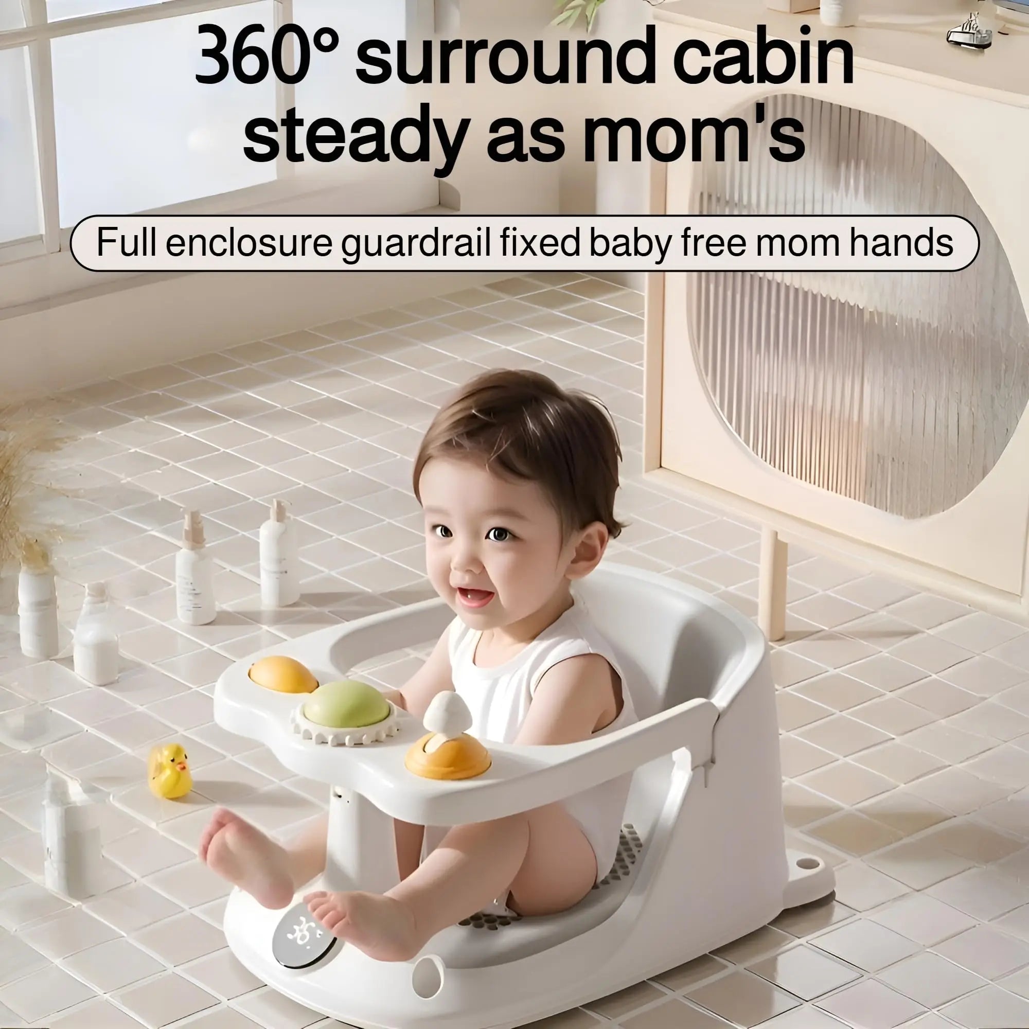 Baby Bath Seat with Suction Base – Safe & Comfortable Infant Bath Support