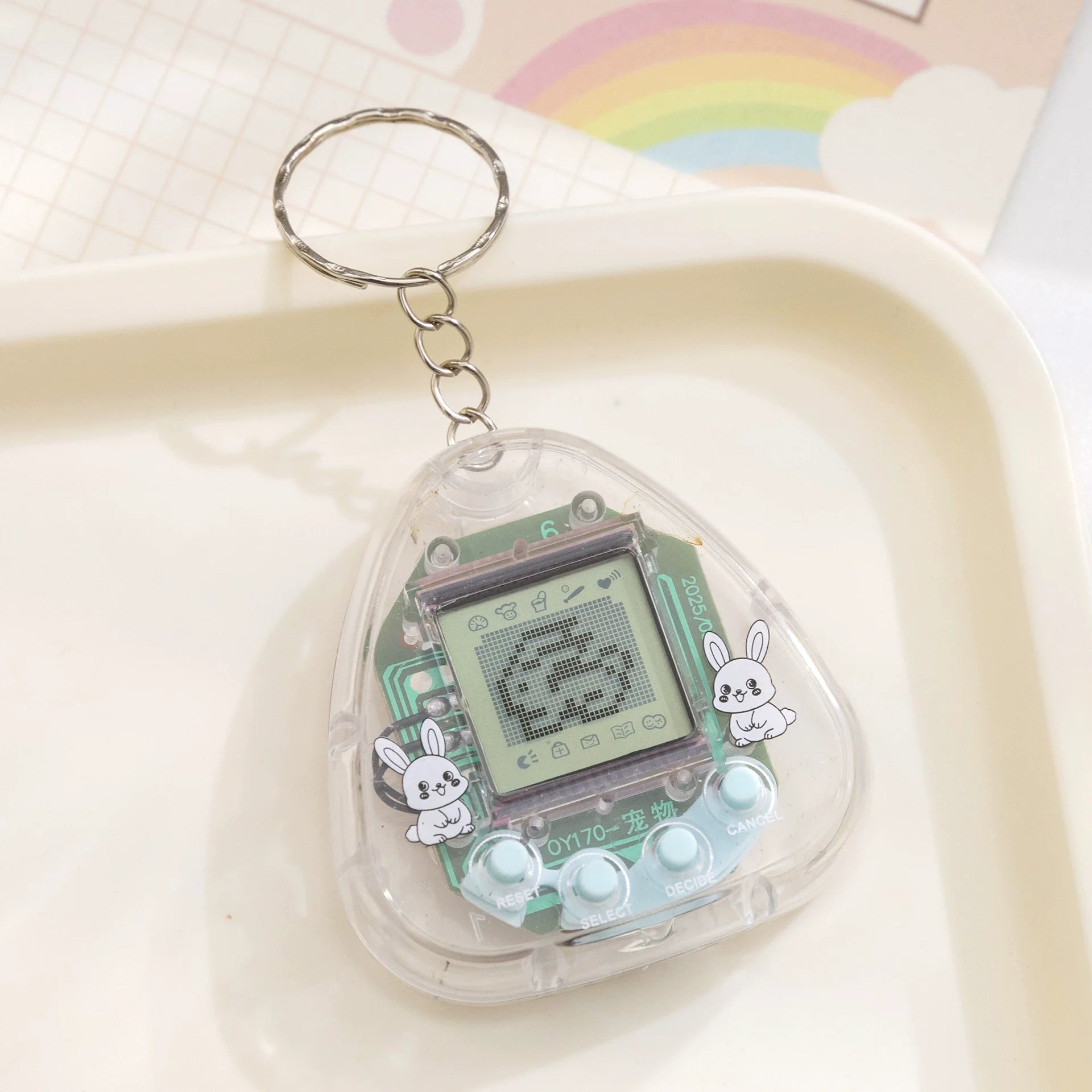 168-in-1 Virtual Electronic Pet Keychain – Nostalgic Retro Pixel Game Toy
