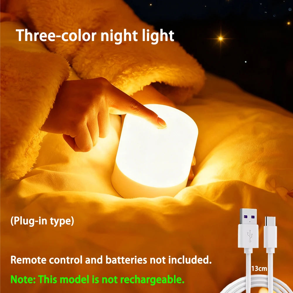 RGB Touch Control LED Night Lamp – Rechargeable Bedside Mood Light
