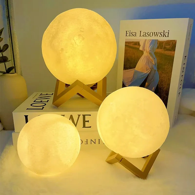 3D Moon LED Book Light – Galaxy Night Lamp for Bedroom &amp; Gift