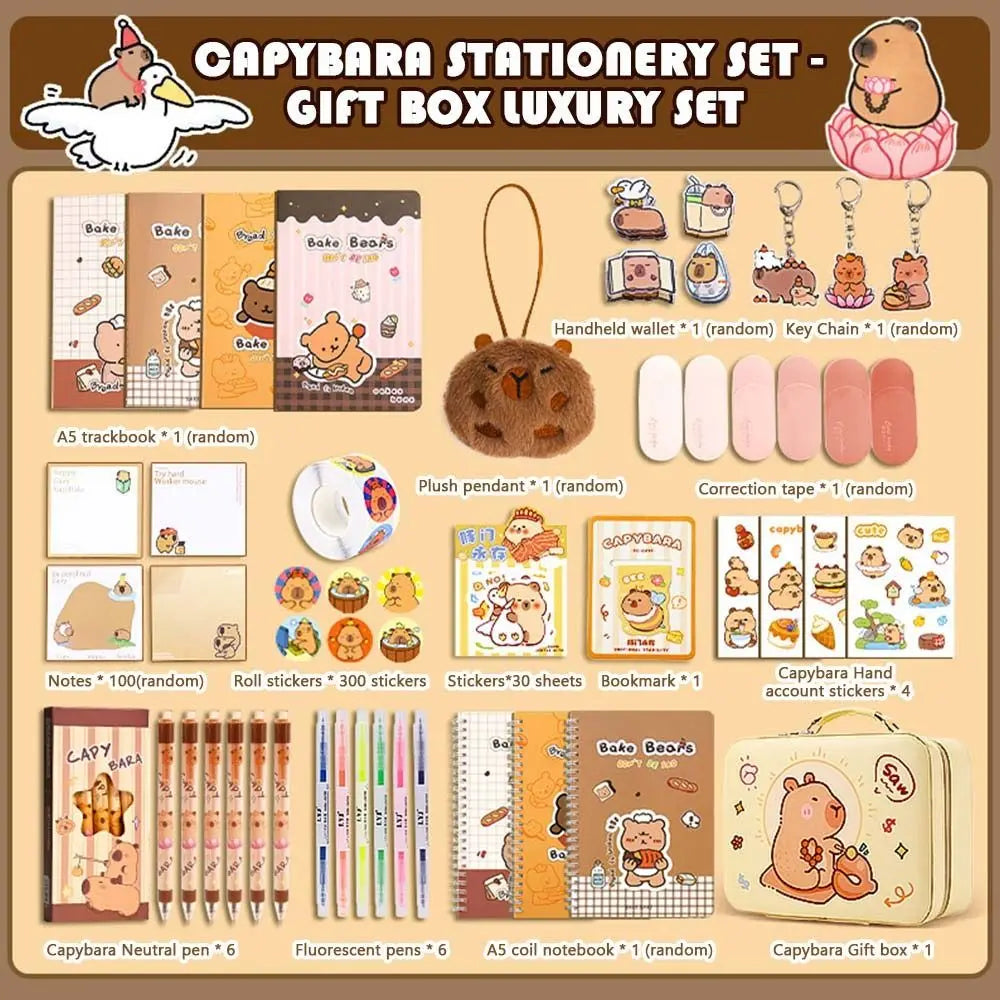 Capybara Stationery Gift Set™ – Complete Back-to-School Kit