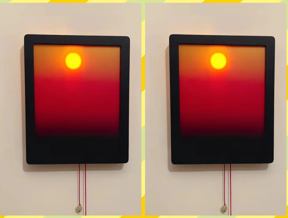 Kinetic Sunset Sunrise Wall Lamp – Moving Ambient Light for Cozy Spaces