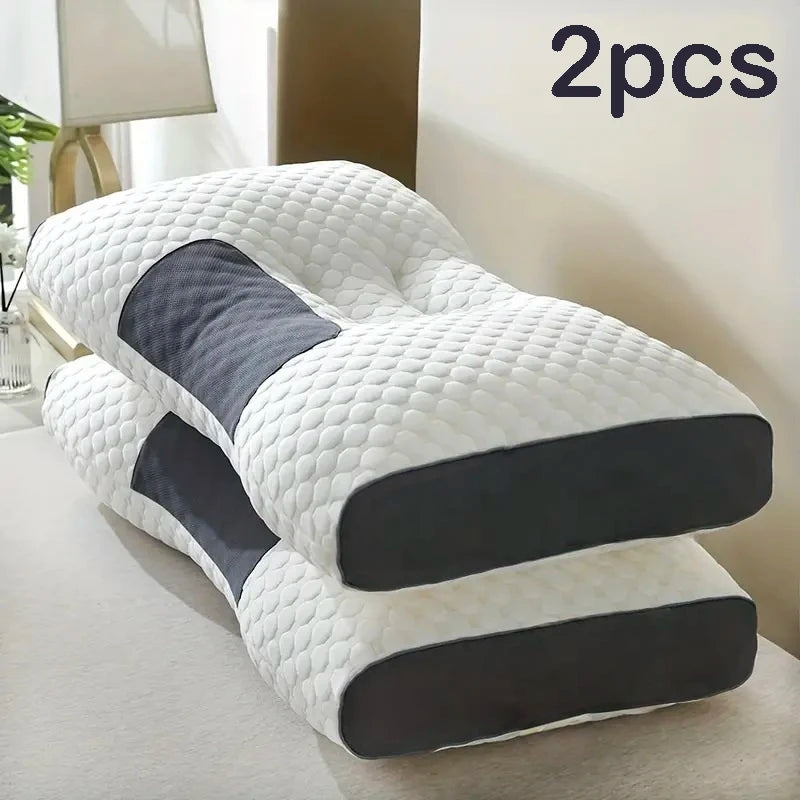 2-Pack Ergonomic Neck Support Pillows – Orthopedic Contour Sleeping Pillows