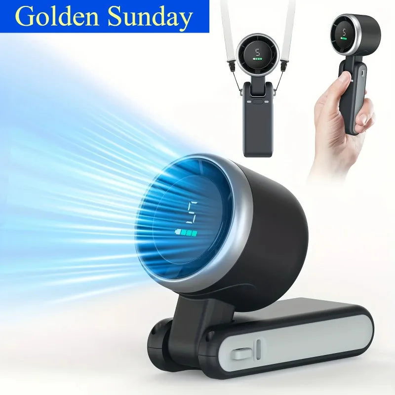 3-in-1 Rechargeable Mini Fan – 5-Speed Portable Travel Fan