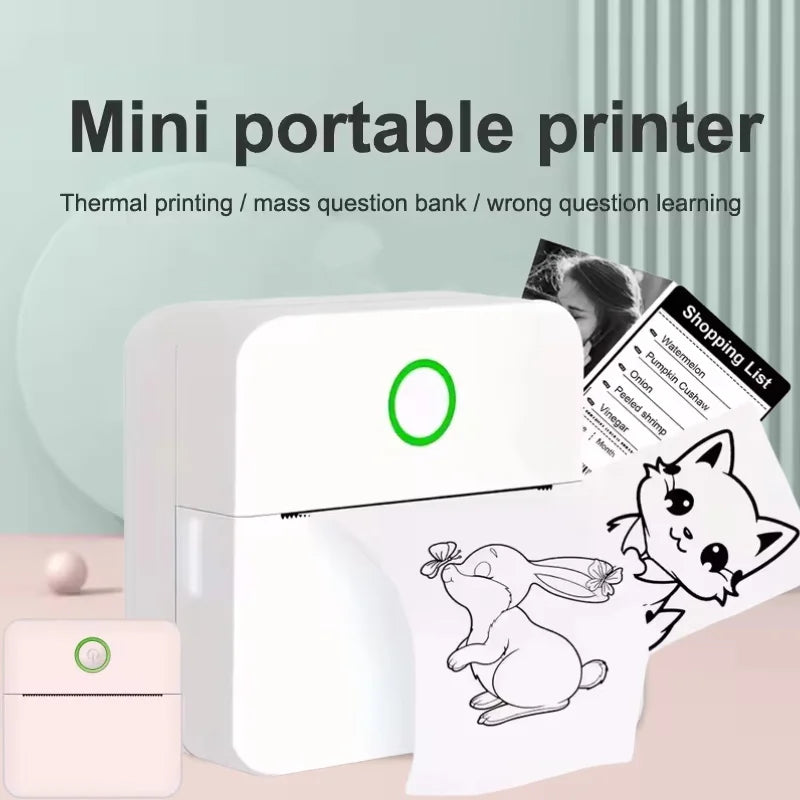 Mini Portable Inkless Thermal Printer – Print Anywhere, Anytime