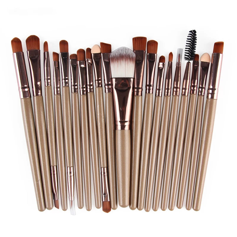 20-Piece Professional Makeup Brush Set – Soft Full Face Beauty Brush Collection