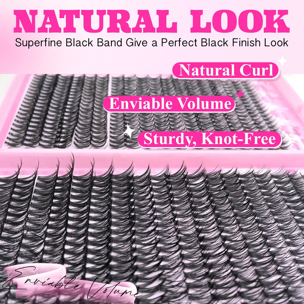 DIY Lash Extension Kit™ – Wispy Cluster Lashes with Bond & ; Seal